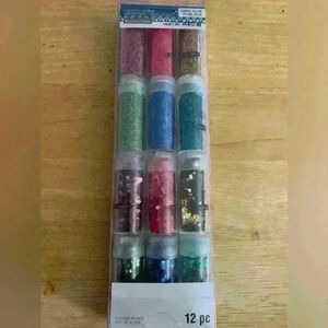 NWOT Recollections Assorted Glitters, Coastal Village, Pack of 12 Tubes